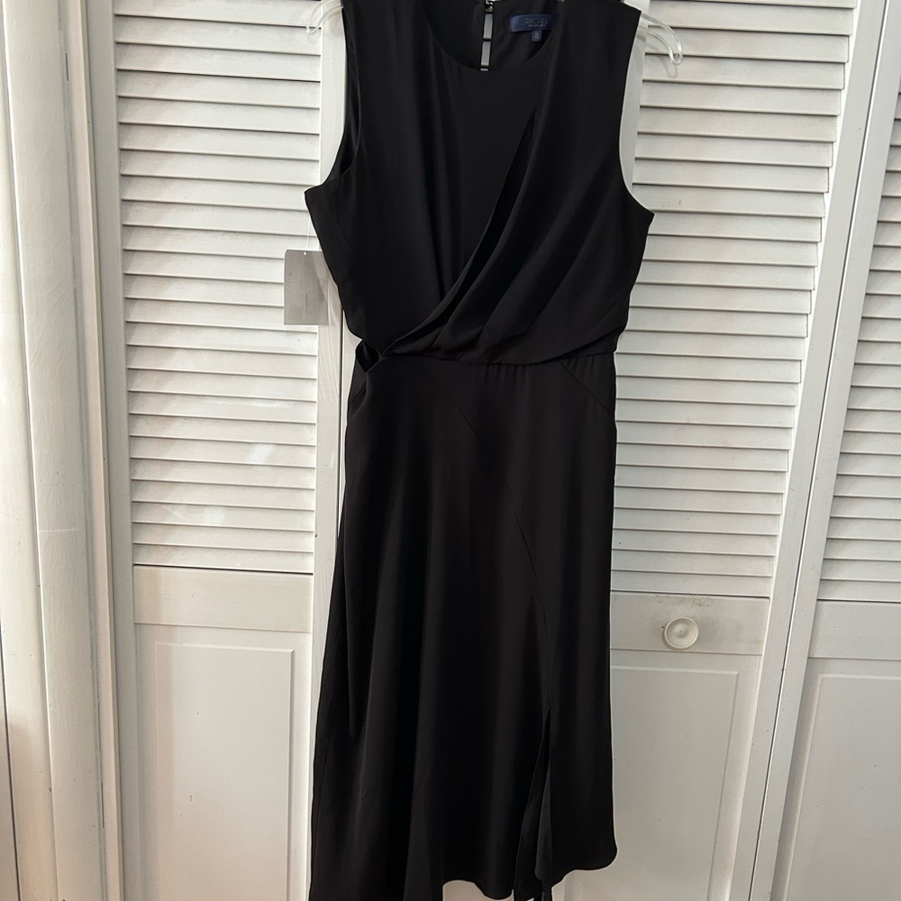 NWT RACHEL Rachel Roy Black Sheath Midi Dress